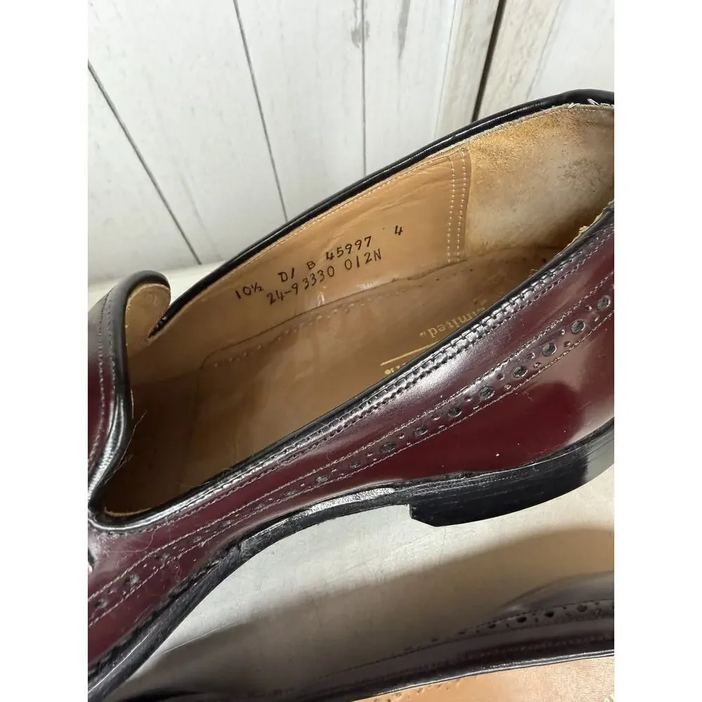 Johnston & Murphy Tassel Loafers Mens 10.5 Burgundy Leather Shoes